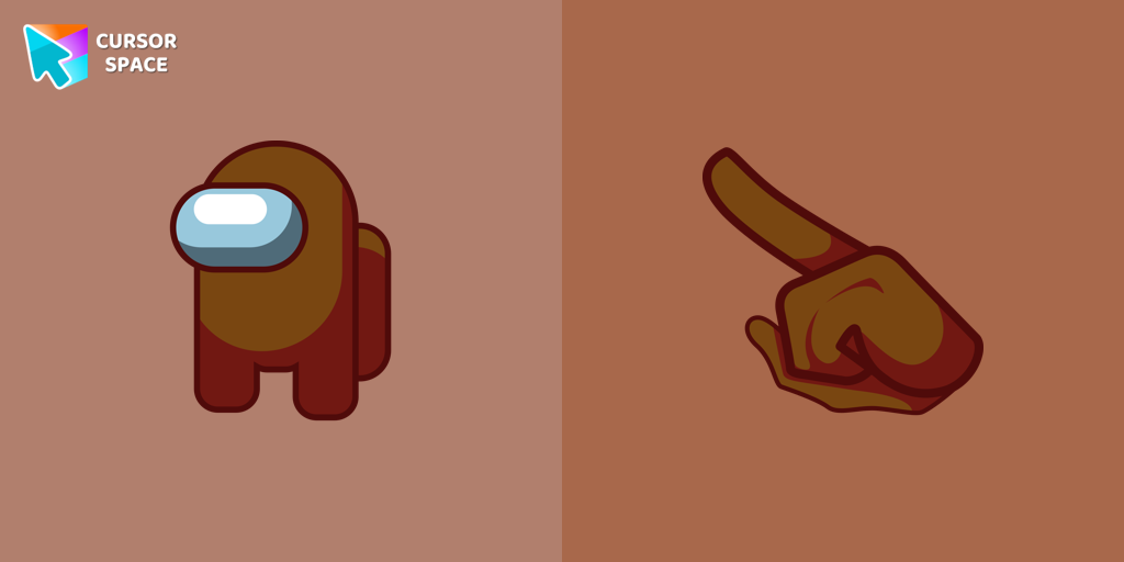 Custom Cursor Among Us Brown Character For Chrome